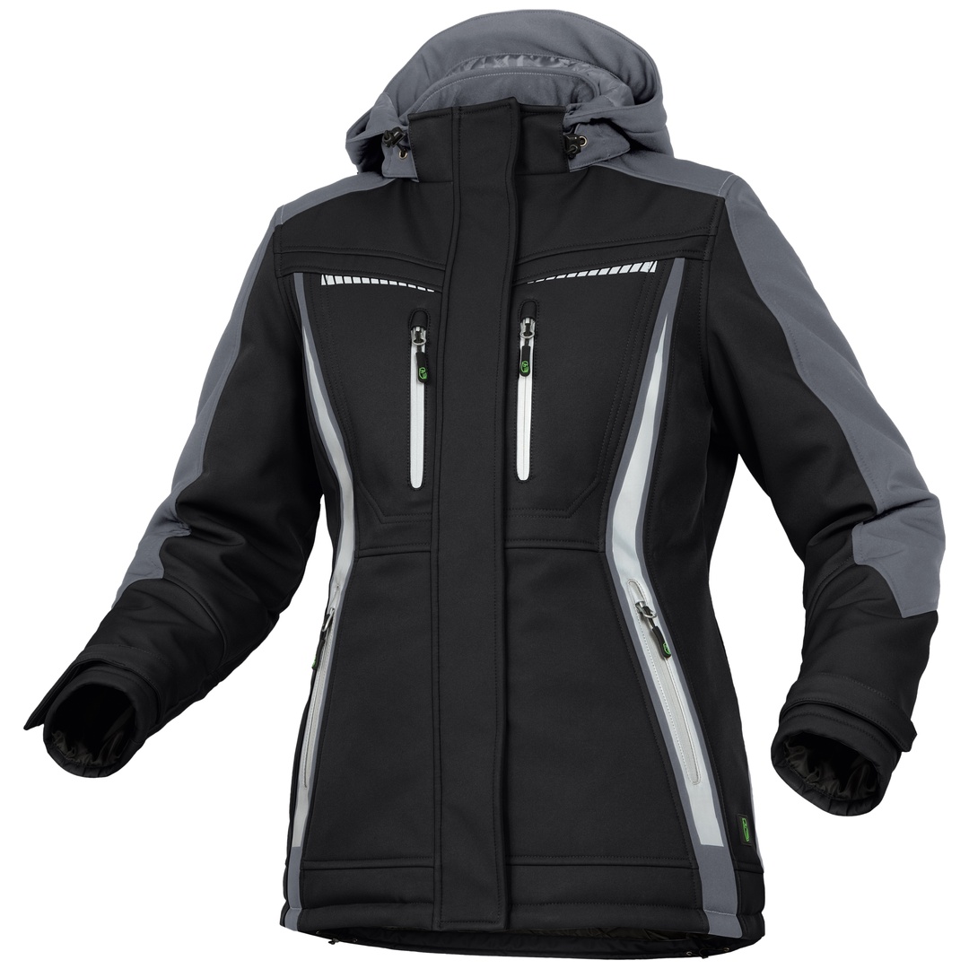 Leibwächter Damen Winter-Softshelljacke Flex-Line FLXDI25 Gr. 50 schwarz/grau