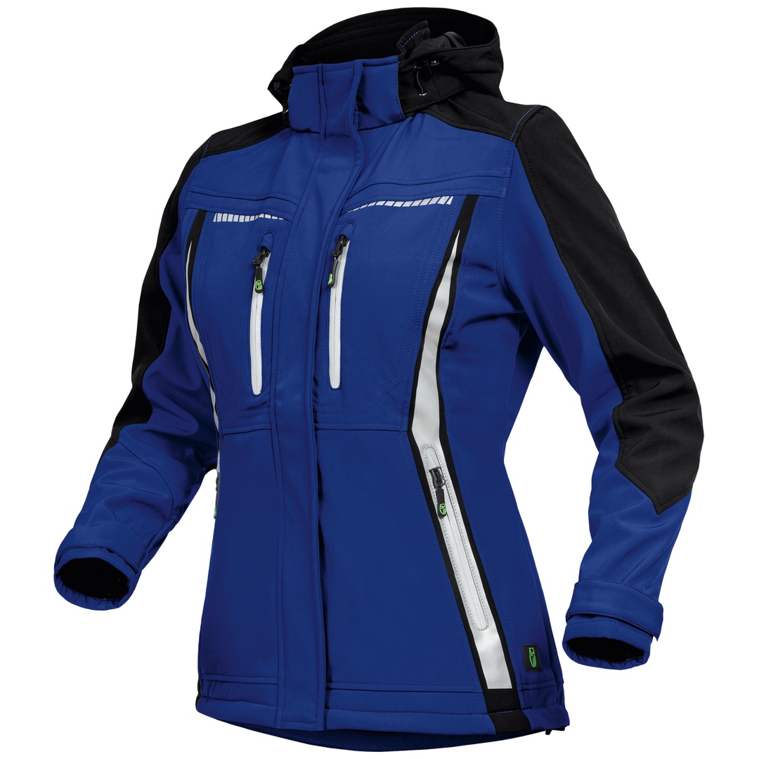 Leibwächter Sommer-Softshelljacke Damen FLXDS Gr. 46 kornblau/schwarz