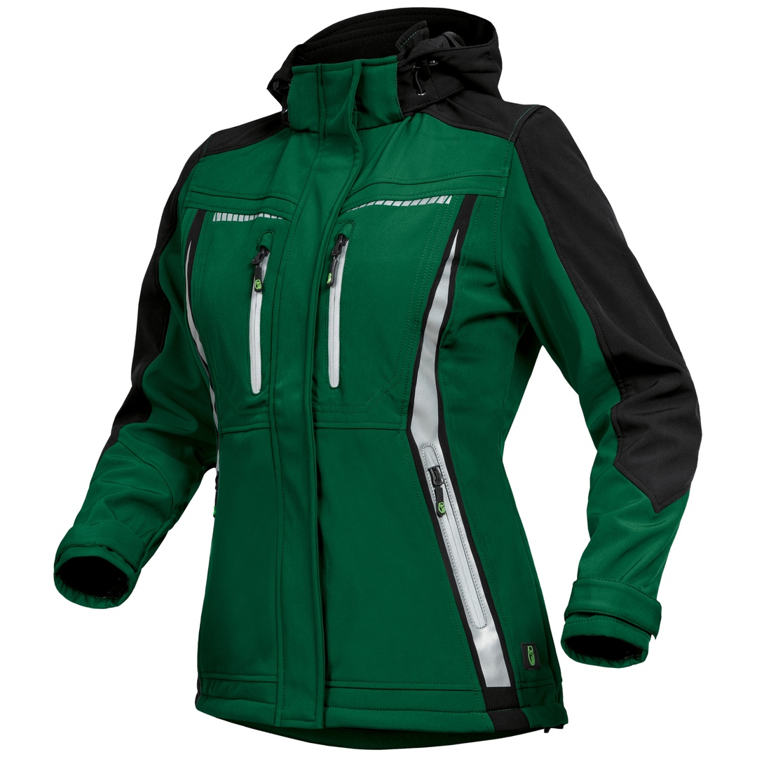 Leibwächter Sommer-Softshelljacke Damen FLXDS Gr. 36 grün/schwarz