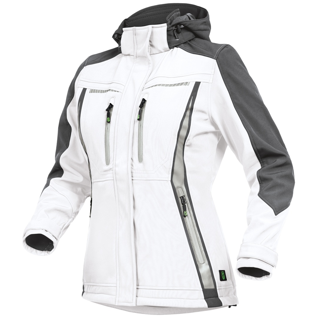 Leibwächter Sommer-Softshelljacke Damen FLXDS Gr. 42 weiß/grau