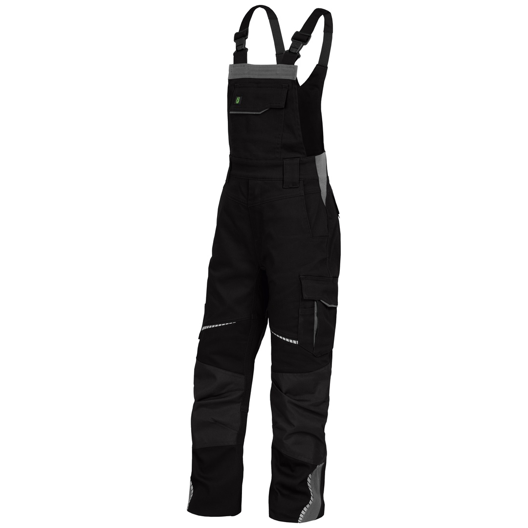 Leibwächter Kinder Latzhose Flex-Line FLXKL Gr. 158/164 schwarz-grau