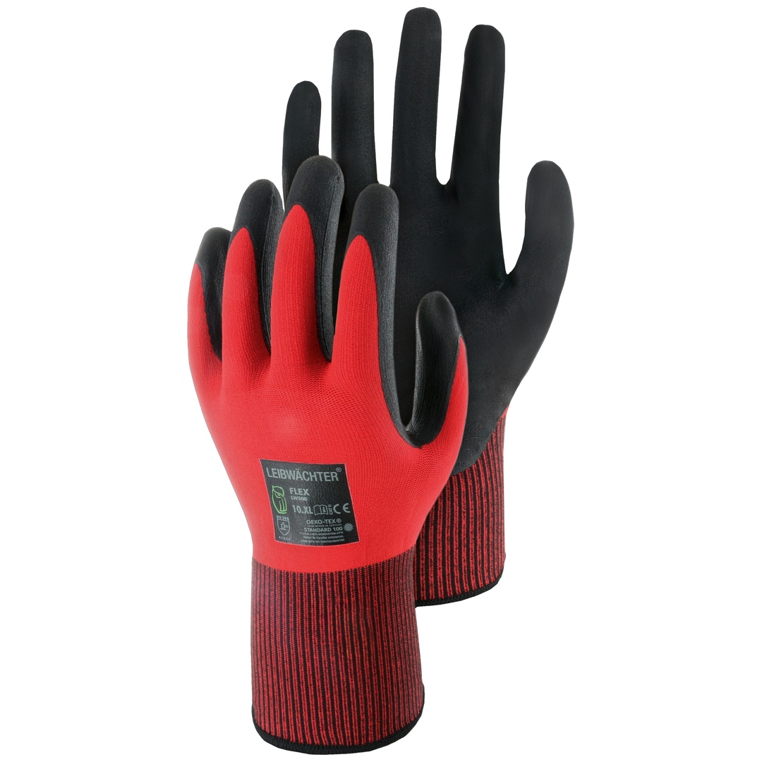 Leibwächter Arbeitshandschuh HLW500 VPE 12 Gr. 11 rot
