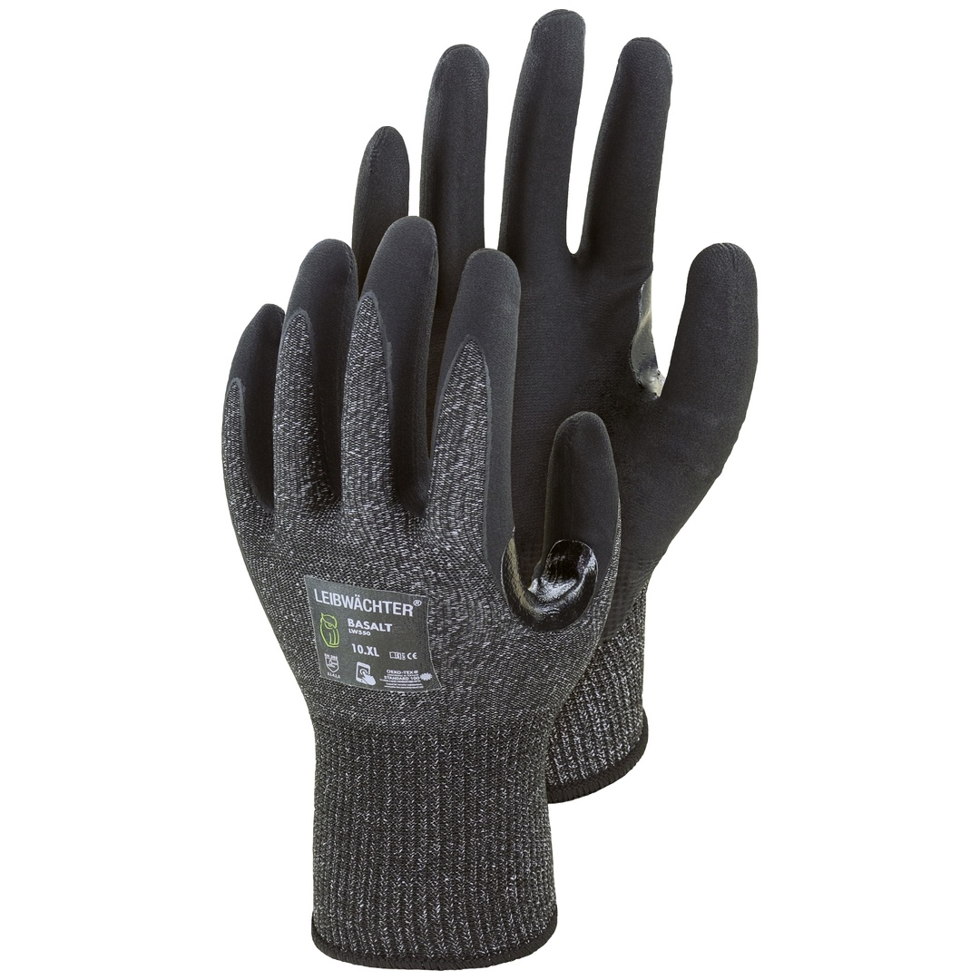Leibwächter Arbeitshandschuh HLW550 VPE 12 Gr. 11 grau/schwarz