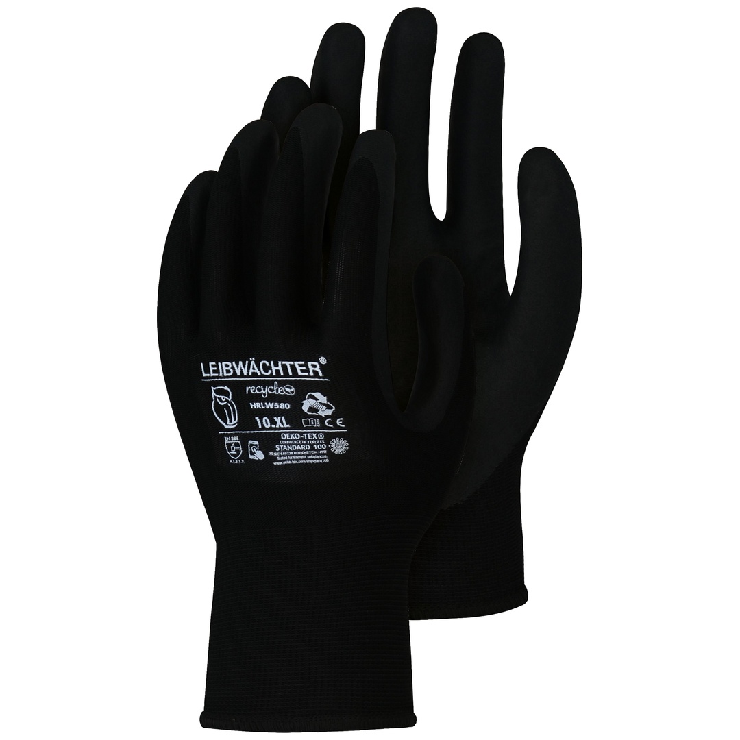 Leibwächter Arbeitshandschuh HRLW580 Gr. 9 schwarz