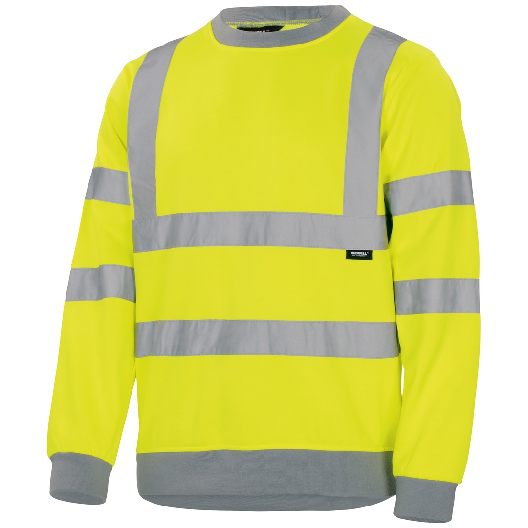 Vizwell Herren Warnschutz Sweatshirt VWFC120 Gr. S gelb
