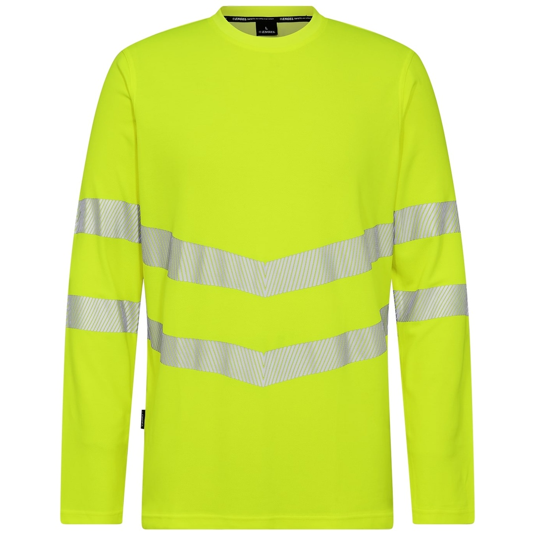 Engel Safety Langarm-T-Shirt 9555-195 Gr. 4XL Gelb
