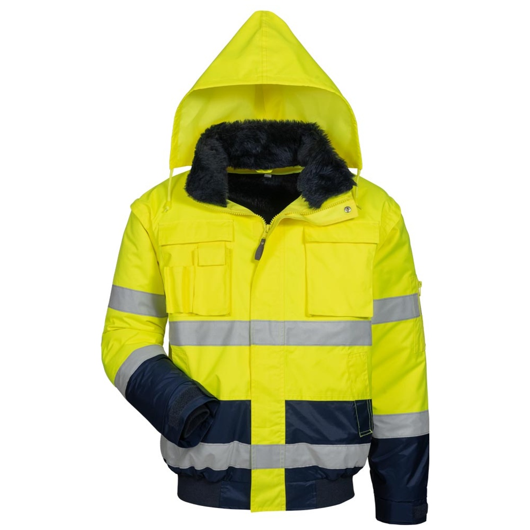 Elysee Warnschutz-Pilotenjacke Siegfried Gr. M gelb/marine