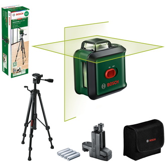 Bosch Kreuzlinien-Laser UniversalLevel 360 Premium-Set, incl. Stativ TT 150, Zubehör, Karton