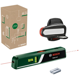 Bosch Laser-Wasserwaage EasyLevel, incl. Wandhalterung, eCommerce-Karton