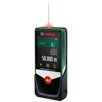 Bosch Digitaler Laser-Entfernungsmesser AdvancedDistance 50C, incl. Zubehör, Karton