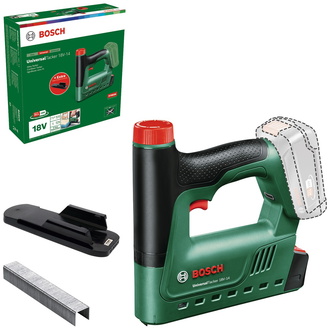 Bosch Akku-Tacker UniversalTacker 18V-14, incl. 1000 Klammern, Papierabstandshalter, Karton