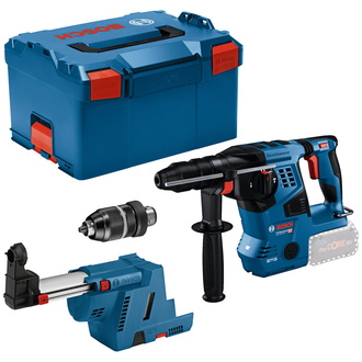 Bosch Akku-Bohrhammer GBH 18V-28 CF, SDS-plus, incl. Staubabsaugsystem GDE, Zubehör, L-BOXX