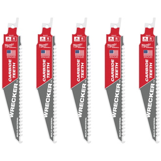 Milwaukee Säbelsägeblatt 150x6 mm WRECKER HM (5 Stk.)