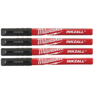 Milwaukee Fineliner schwarz INKZALL, 4 Stk.