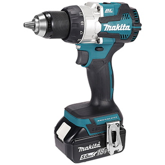 Makita Akku-Bohrschrauber DDF489RTJ, 18 V, incl. 2x Akku 5 Ah,Schnellladegerät, Zubehör, MAKPAC