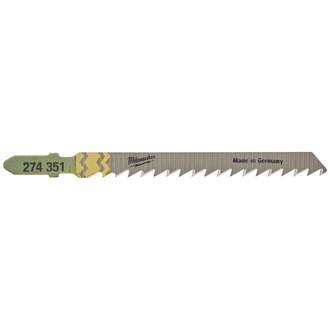 Milwaukee Stichsägeblatt Holz splitterfreie Schnitte 75 x 4 mm T101D (25 Stk.)