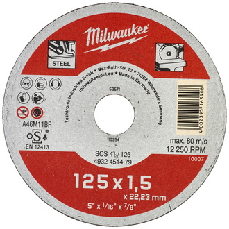 Milwaukee Metalltrennscheibe INOX 125 mm SCS41 1,5 mm Contractor