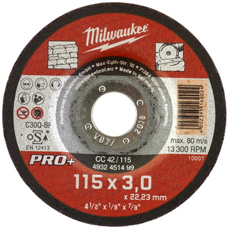 Milwaukee Steintrennscheibe 115 x 3 mm PRO+