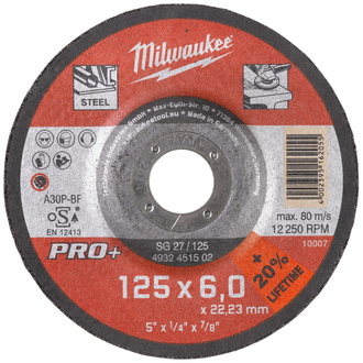 Milwaukee Schruppscheibe 125 x 6 mm PRO+