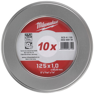 Milwaukee Metalltrennscheibe 125x1,9 mm 10er M.Box