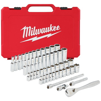 Milwaukee 1/4" Ratschen- und Steckschlüsseleinsatz Set 50-tlg.