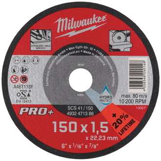 Milwaukee Metalltrennscheibe PRO+ INOX, SCS41 1 mm, 150 mm