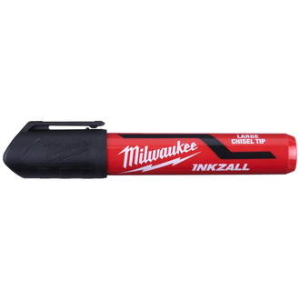 Milwaukee Permanentmarker INKZALL mit Keilspitze, schwarz, Größe L, 3er Pack