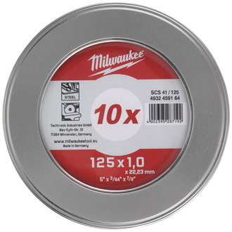 Milwaukee Metalltrennscheibe 125x1 mm PRO+ 10er M.Box