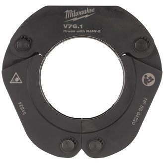 Milwaukee Pressbacken RJ18-V76.1 76.1mm Ring Jaw + V Profile