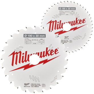 Milwaukee Sägeblatt Twin Pack 190 x 24Z/48Z-2-tlg.