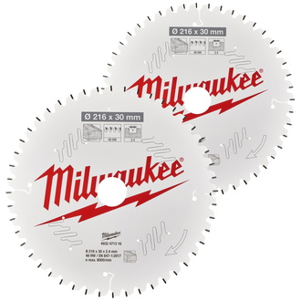 Milwaukee Sägeblatt Twin Pack 216 x 48Z/60Z-2-tlg.