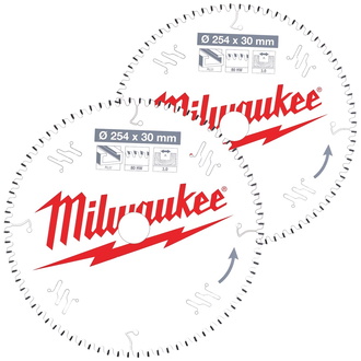 Milwaukee Sägeblatt Twin Pack 254 x 60Z/80Z-2-tlg.