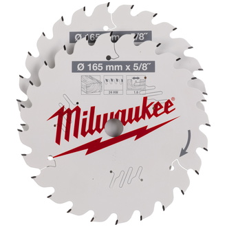 Milwaukee Sägeblatt Twin Pack 165 x 24Z/24Z-2-tlg.