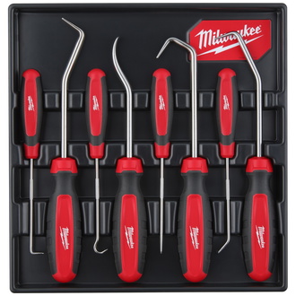 Milwaukee Montagehaken Set Heavy-Duty, 8-tlg. (2 x flach, 2 x gebogen, 2 x 90°, 2 x 45°)