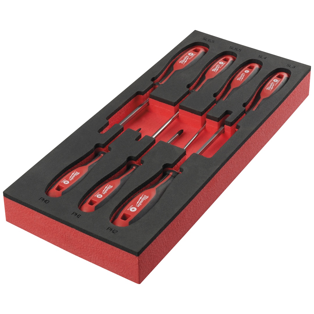Milwaukee Tri-Lobe Schraubendreher Einlage 7-tlg., 4x SL / 3x PH