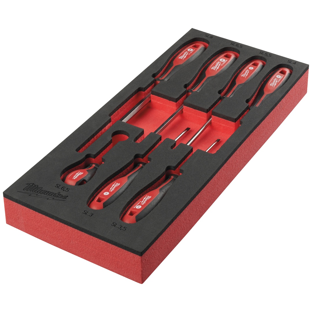 Milwaukee Tri-Lobe Schraubendreher Einlage 7-tlg., SL