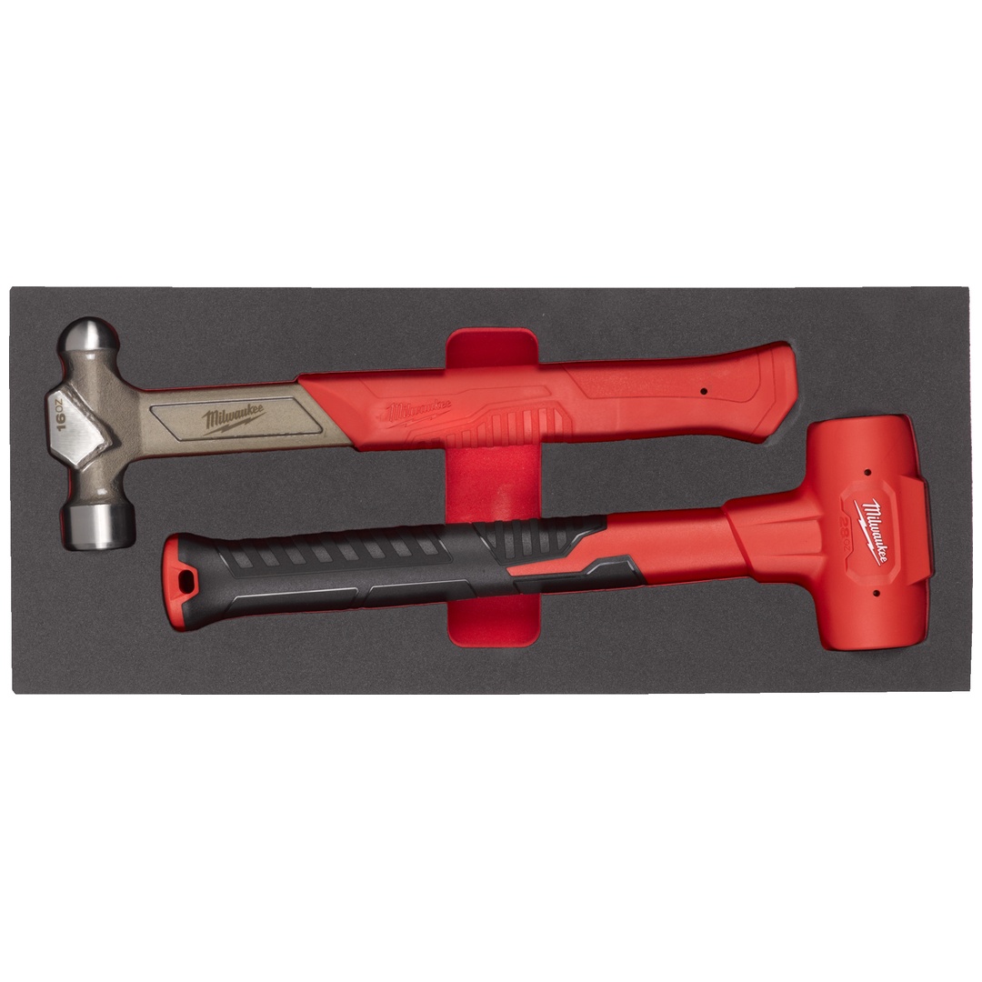 Milwaukee Schlosser- und Schonhammer Einlage 2-tlg. (4932493254)