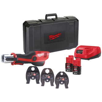 Milwaukee Akku-Presswerkzeug M12 HPT-202C V-KIT, 2 Akkus, Transportkoffer