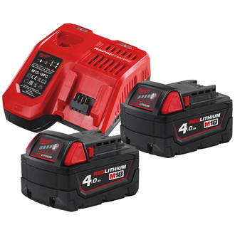 Milwaukee NRG Pack 18 V M18 NRG-402, 2 Akkus, im Karton