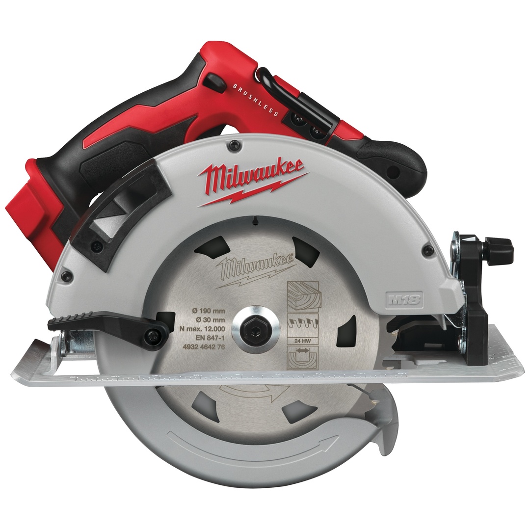 Milwaukee Akku-Handkreissäge M18 BLCS66-0X bürstenlos, incl. Parallelanschlag, Sägeblatt, Zubehör, HD Box