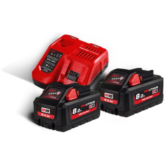 Milwaukee NRG Pack 18 V M18 HNRG-802, 2 Akkus, im Karton