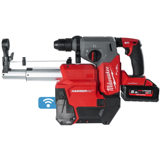 Milwaukee Akku-Kombihammer M18ONEFHXDEL-552C, incl. 2x Akku 5,5 Ah, Schnellladegerät, Transportkoffer