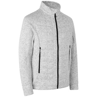 ID Fleecejacke gesteppt Herren 0826 Gr. 4XL grau-meliert