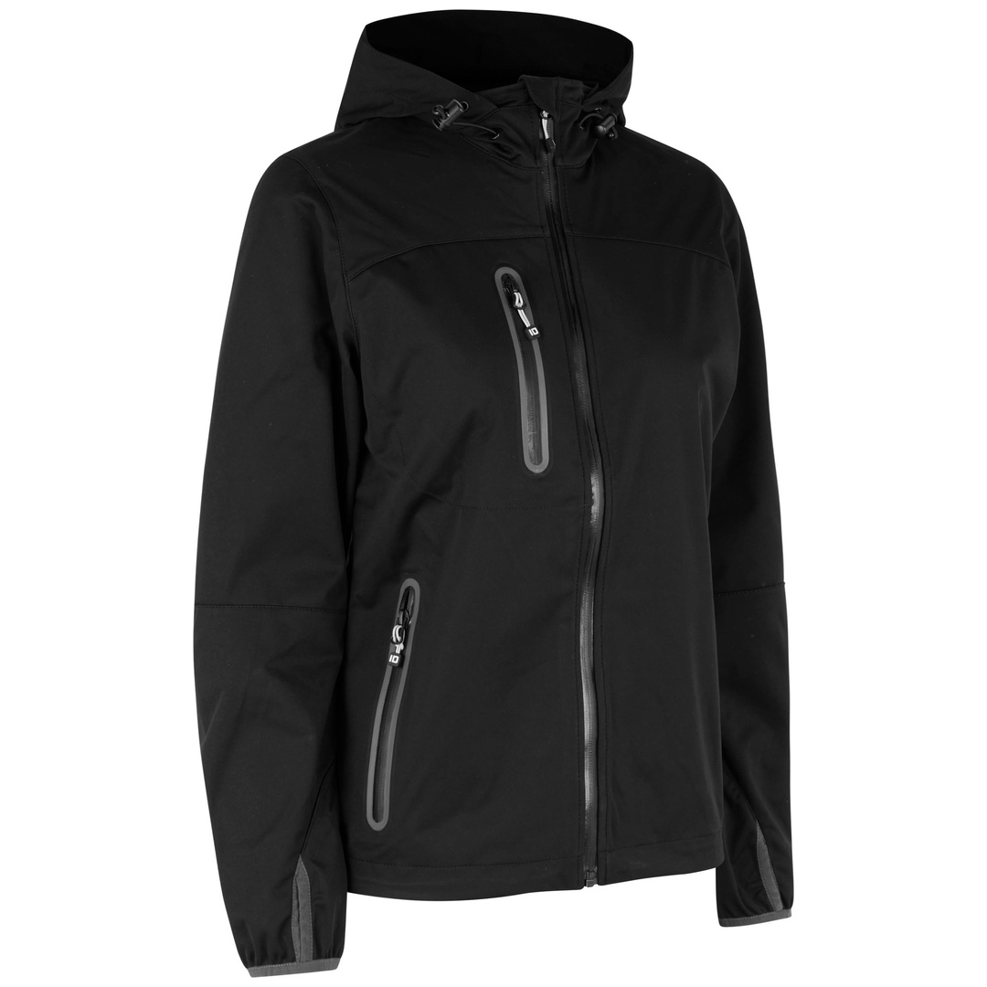 ID-Identity Softshell-Jacke basic Damen 0876 Gr. S schwarz