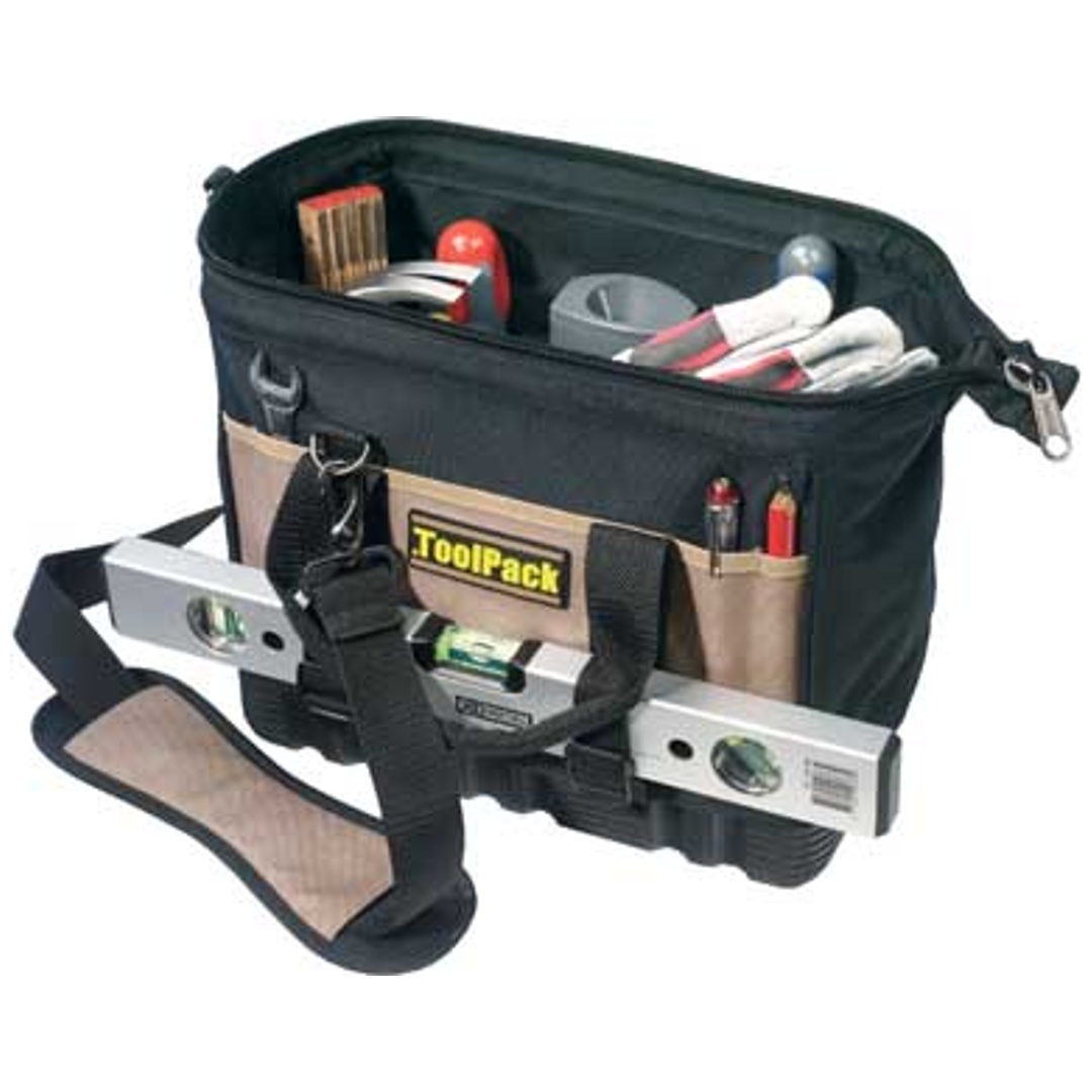 TOOLVIZION ToolPack Werkzeugtasche mit Gummiboden, kleine Ausführung, 32 x 19 x 28 cm