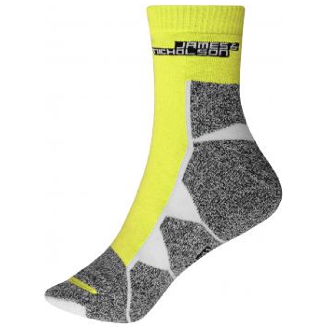 James & Nicholson Funktionelle Sportsocke JN215 Gr. 35-38 bright-yellow/white