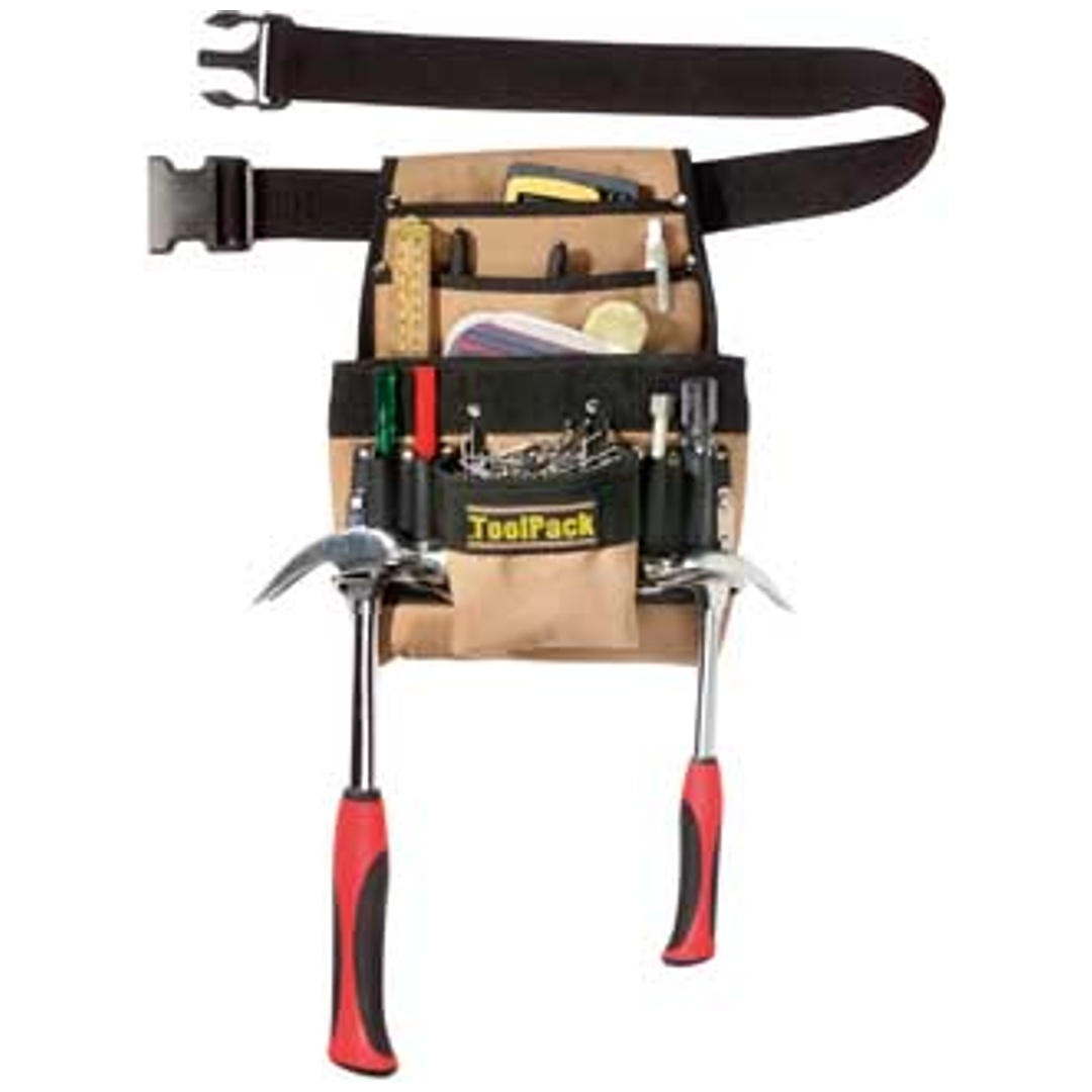 TOOLVIZION ToolPack Werkzeug-Gürteltasche, 8 Fächer, 2 Bügel