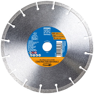 PFERD Diamant-Trennscheibe DS 230x2,3x22,23 mm PSF für schnelles Trennen von Stein und Beton