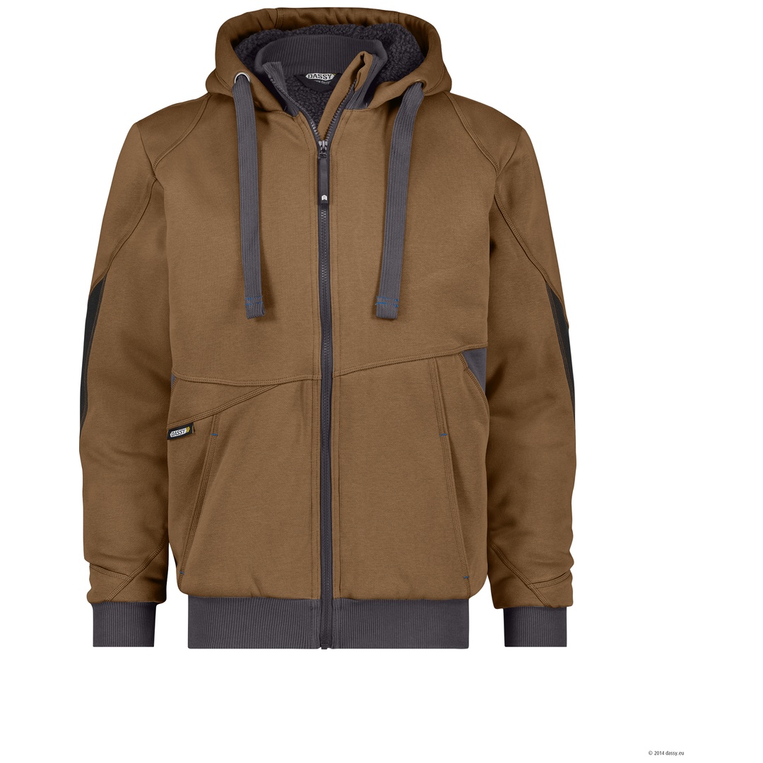 Dassy Sweatshirt-Jacke Pulse COPES80 300400 Gr. 4XL lehmbraun/anthrazitgrau