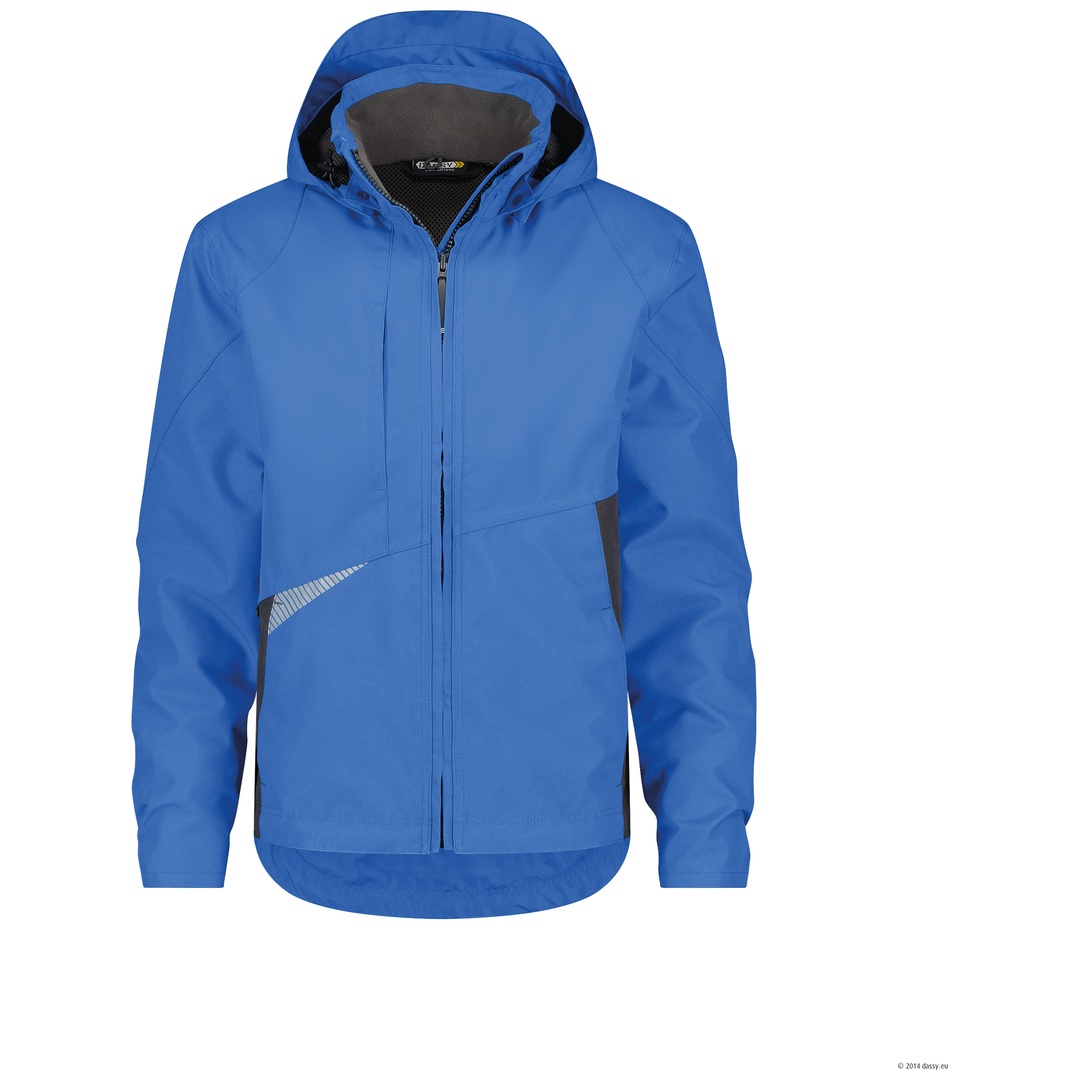 Dassy Wasser- & winddichte Arbeitsjacke Hyper 300404 PES80 Gr. 4XL azurblau/anthrazitgrau